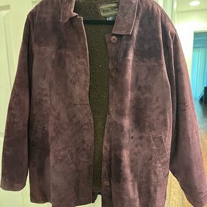 Vintage Men's Suede Jacket - Purple